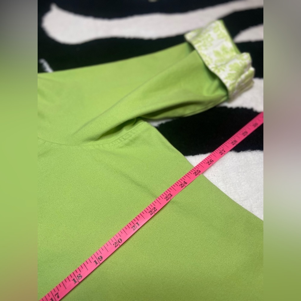 Denim & Co. Green Button Shacket Down Floral Accent Cottagecore 3/4 Sleeve‎ BB52 - Picture 8 of 8